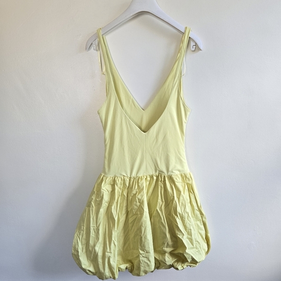 New Zara Mixed Ballon Yellow Mini Dress NWOT Size XS Blogger Influencer Favorite - Picture 15 of 16